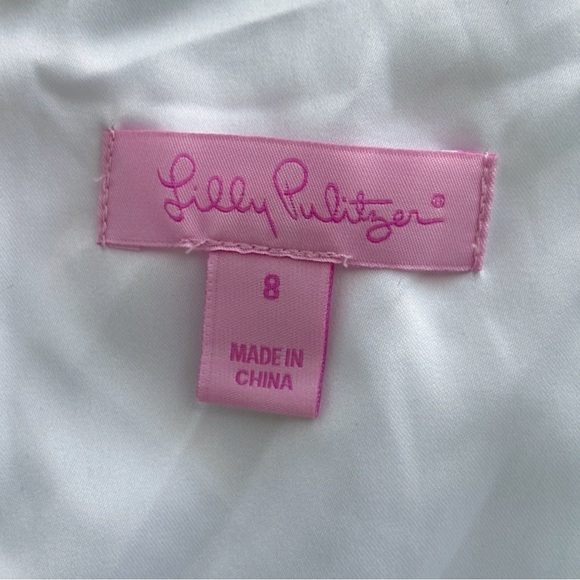 Lilly Pulitzer Antonia Fit & Flare Dress Sz 8 Green Awning Stripe - Picture 7 of 10